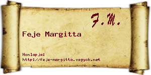 Feje Margitta névjegykártya